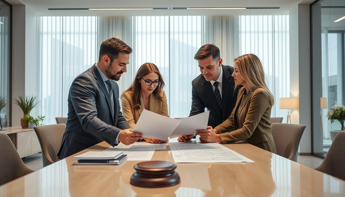 Senior legal team and family support